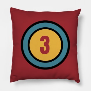 The Number 3 - Three - 3rd - Third Pillow