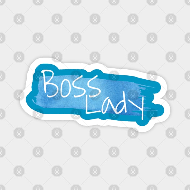 Boss lady (blue) Magnet by Lala Mew