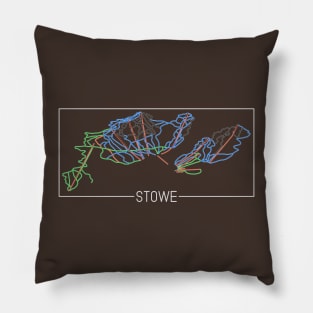 Stowe Trail Rating Map Pillow