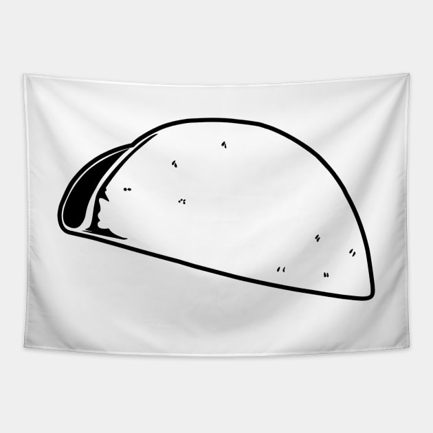 Taco Outline Tapestry by THP Creative