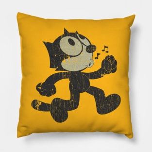 FELIX BLACK CAT WALKING Pillow