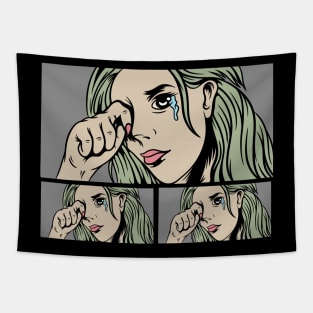 Tears and girl Tapestry