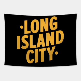 Long Island City Queens Logo - A Minimalist Tribute to Urban Charm Tapestry
