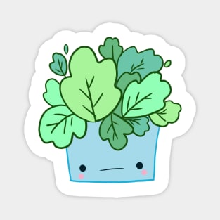 Cute blue plant cartoon Magnet