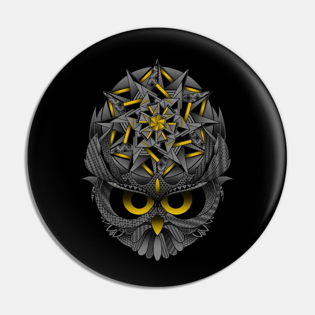 Wise Owl Pin by GODZILLARGE