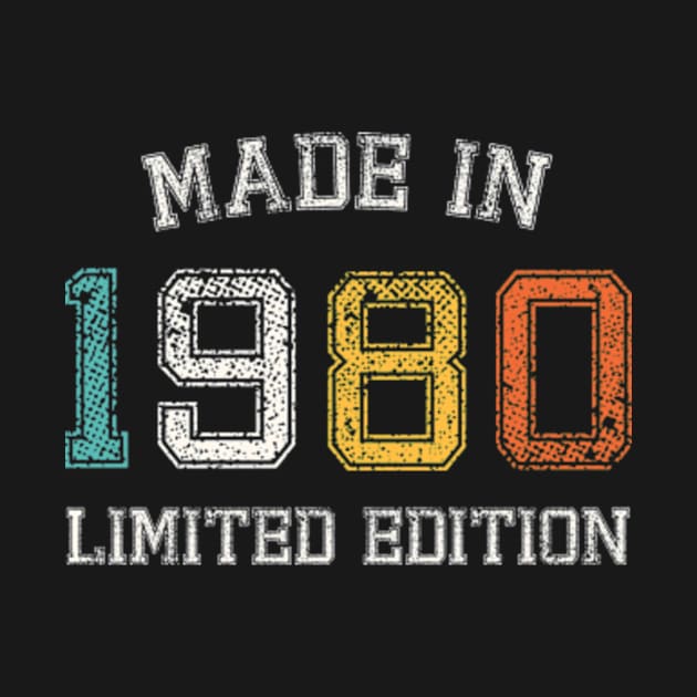 Born in 1980 Made in 1980 birth year Gift by MinyMerch