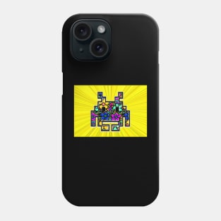 Gamer Invaders Flowers Game by LowEndGraphics Phone Case