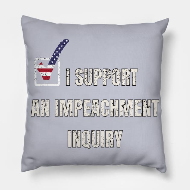 Trump Impeachment Funny Anti Trump Gifts Impeach Trump T-Shirt Pillow by Saiddesigner