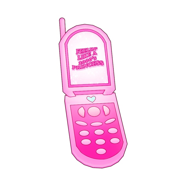 Flip Phone Y2K Princess by VelvepeachShop