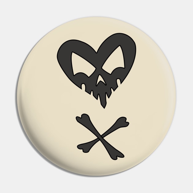 Skull Heart Pin by BiobulletM