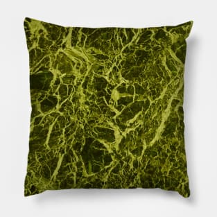 Olive Green Marble Texture Pillow