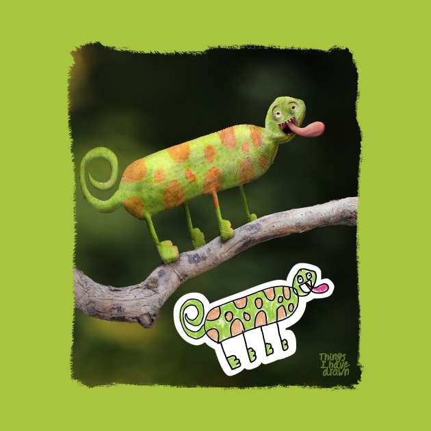 Curious Chameleon by Things I Have Drawn