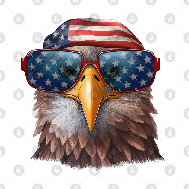 Cool American Eagle Portrait #1 by Chromatic Fusion Studio