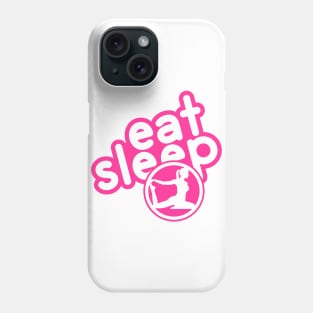 Eat Sleep Yoga - hot pink Phone Case