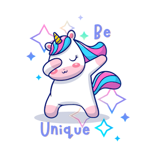 Be Unique Cool Unicorn with stars T-Shirt