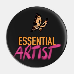 Essential ARTIST (butterfly on black) Pin