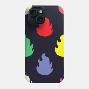 Colorful Fire Flame Lit Pattern Phone Case