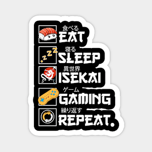 Cool isekai Gaming For Men Women Kids Kawaii Otaku sekai Gamers Tee Magnet