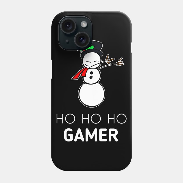 Ho Ho Ho Gamer Snowman Dabbing Phone Case by MaystarUniverse