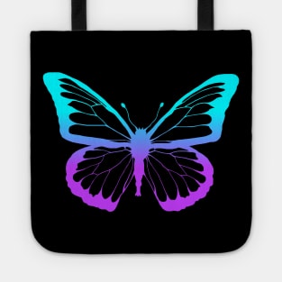 Purple Blue Butterfly Lines Tote