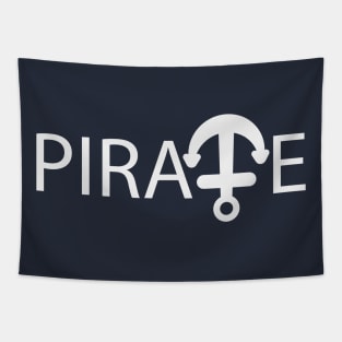 Pirate one word artistic design Tapestry