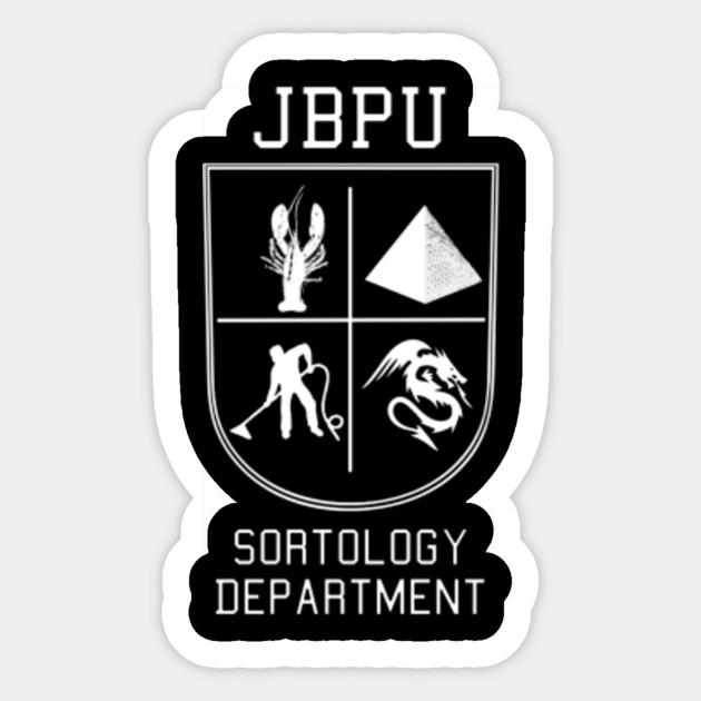 Jordan B Peterson University Sortology Department College Style Jordan B Peterson University Sortology Sticker Teepublic