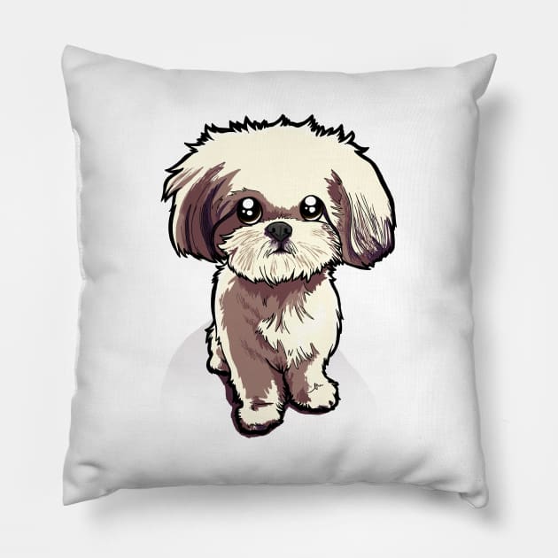 Shih Tzu Pillow by binarygod