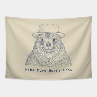 Hike More Worry less / Smiling Bear Tapestry