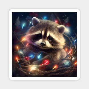 Christmas raccoon Magnet