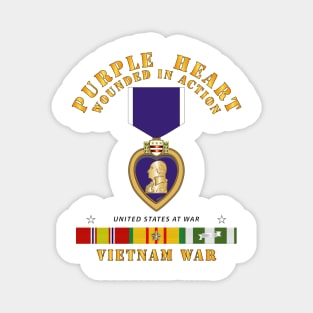 Purple Heart - WIA w VN SVC Magnet