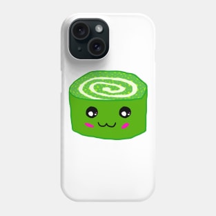 Cute matcha cake roll design Phone Case