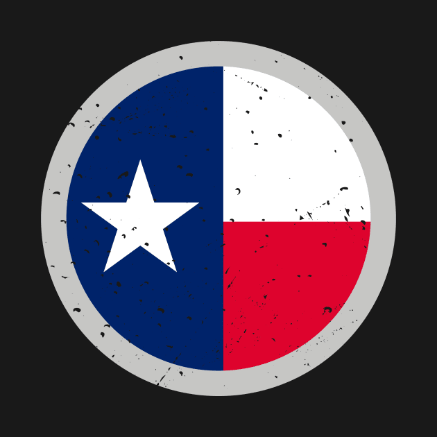 Retro Texas State Flag // Vintage Texas Lone Star Grunge Emblem by Now Boarding