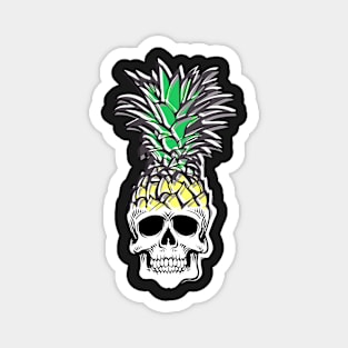 Pineapple Skull Head Combination Vintage Magnet