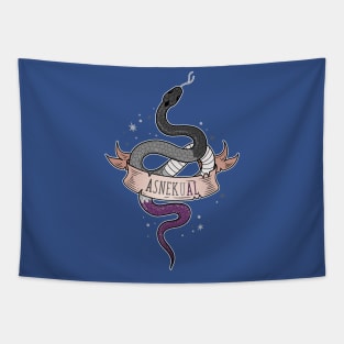 Asexual Snake Asnekual LGBT Pride Flag Tapestry