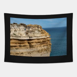 Layered limestone cliff at Loch Ard Gorge, Australia. Tapestry