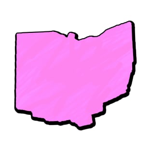 Pink Ohio Outline T-Shirt