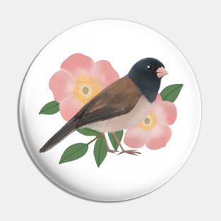 BC Junco & Wild Roses Pin