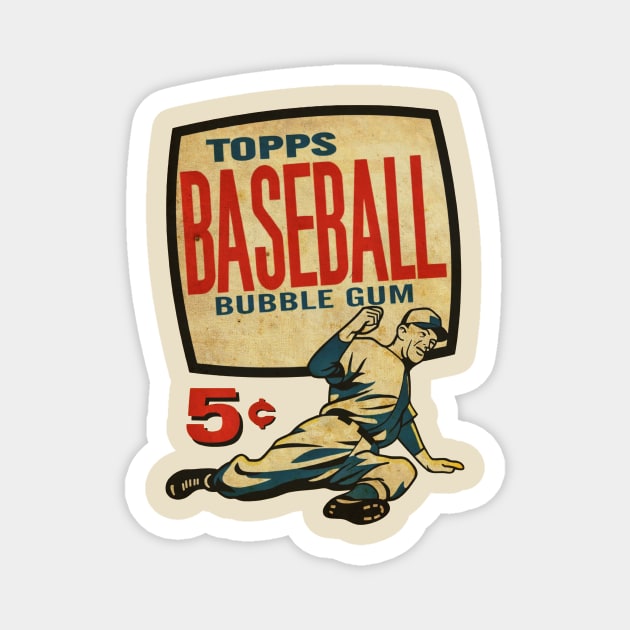 VINTAGE BASEBALL - BASEBALL TOPPS 1987 Magnet by kedaiadon