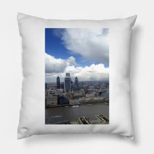 London City Skyline Cityscape England Pillow