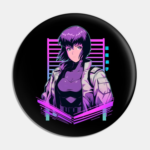 Synthwave GITS Pin by NeonOverdrive