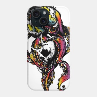 octopus with a skull Phone Case