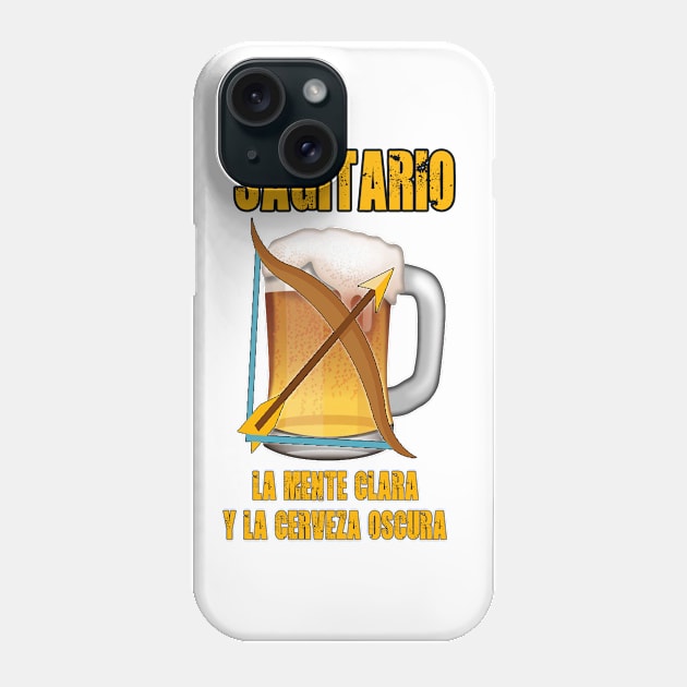 Fun design for lovers of beer and good liquor. Sagittarius sign Phone Case by Cervezas del Zodiaco