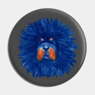 Tibetan Mastiff dog face Pin