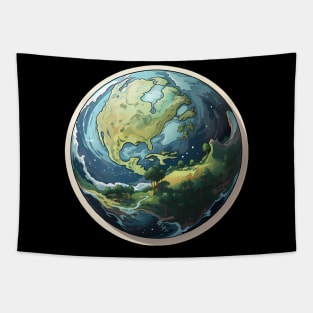 Fantasy Earth Globe Tapestry