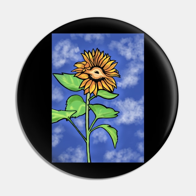 Black Hole Sunflower Pin by Divergent Curiosities 