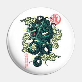 Green Dragon Octopus Pin