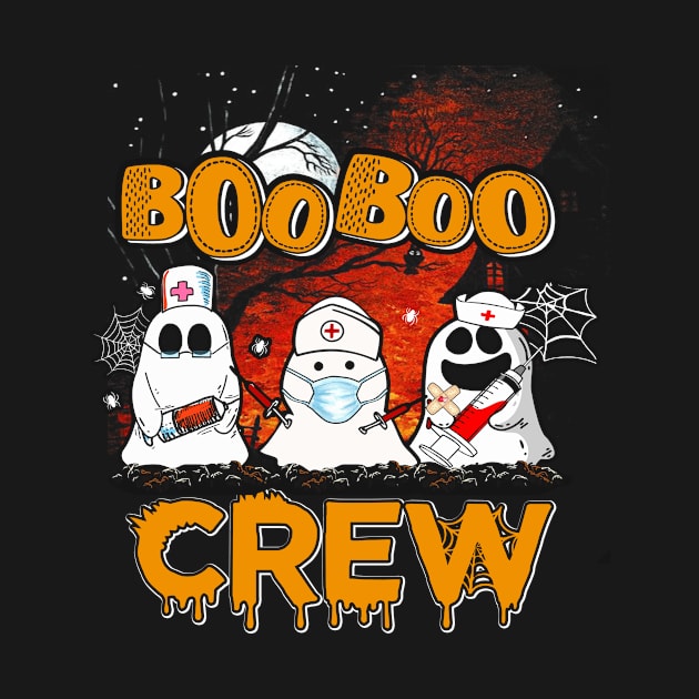 Boo Boo Crew Funny Nurse Halloween Ghost Costume Gift by folidelarts