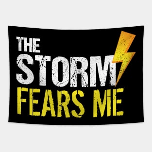 Vintage The Storm Fears Me Funny Severe Weather Tapestry