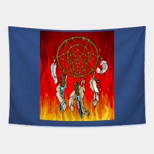 Spiritual Colorful Dream Catcher Feather Tapestry