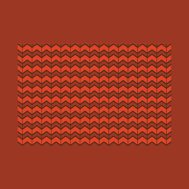 Chevron Zigzag Geometric Pattern Orange by oknoki